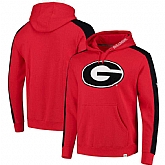 Men's Georgia Bulldogs Fanatics Branded Iconic Colorblocked Fleece Pullover Hoodie Red,baseball caps,new era cap wholesale,wholesale hats